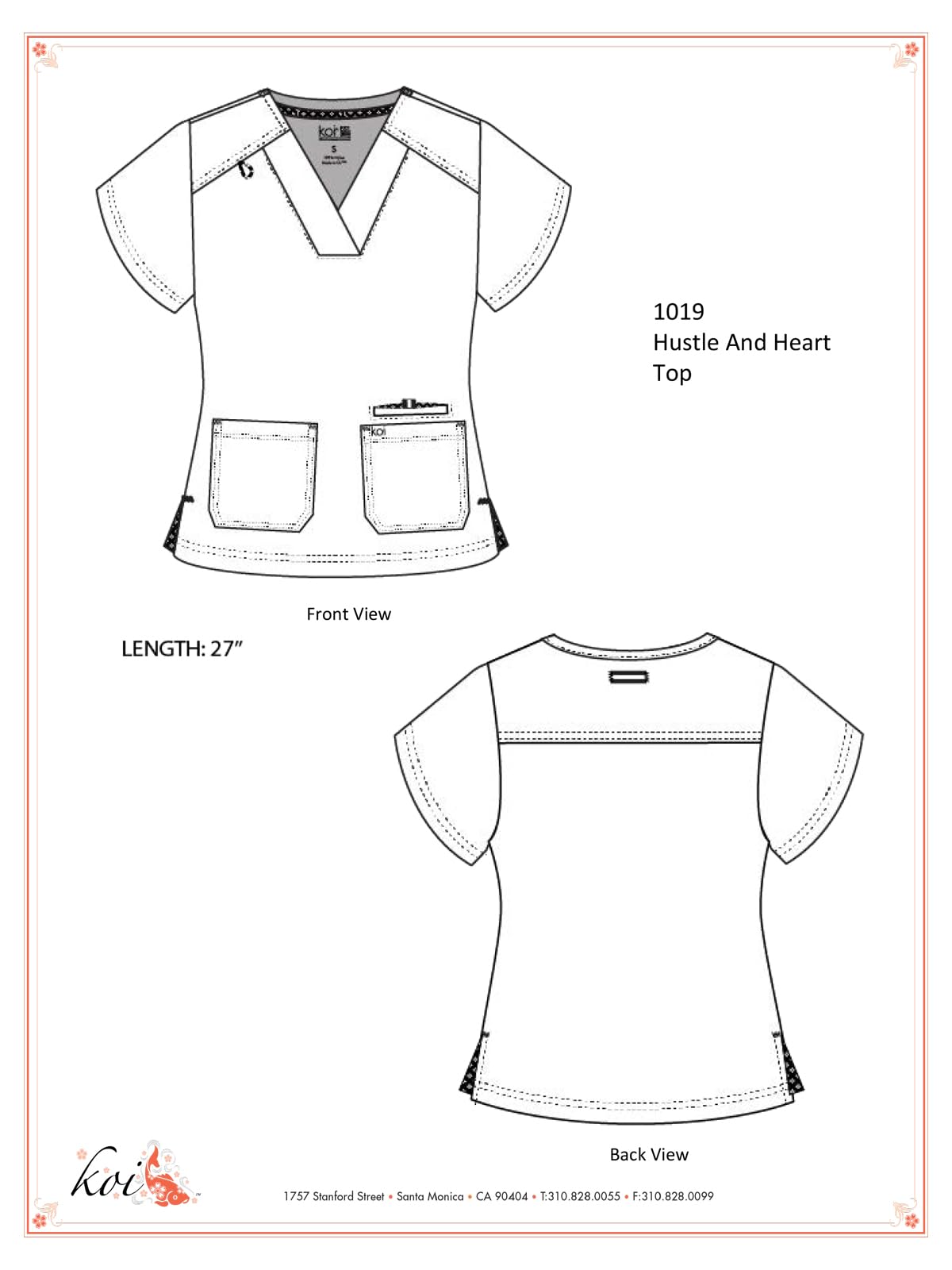 KOI Next Gen 1019 Women's Hustle and Heart Scrub Top Charcoal L - Image 4