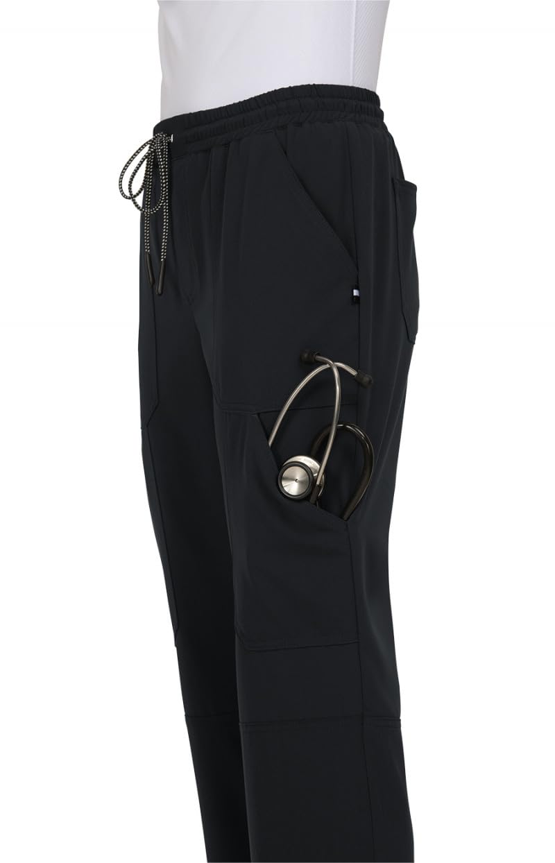 KOI Next Gen Women's 7 Pocket Good Vibe Jogger Scrub Pants with 4-Way Stretch and Elastic Waistband - Image 3
