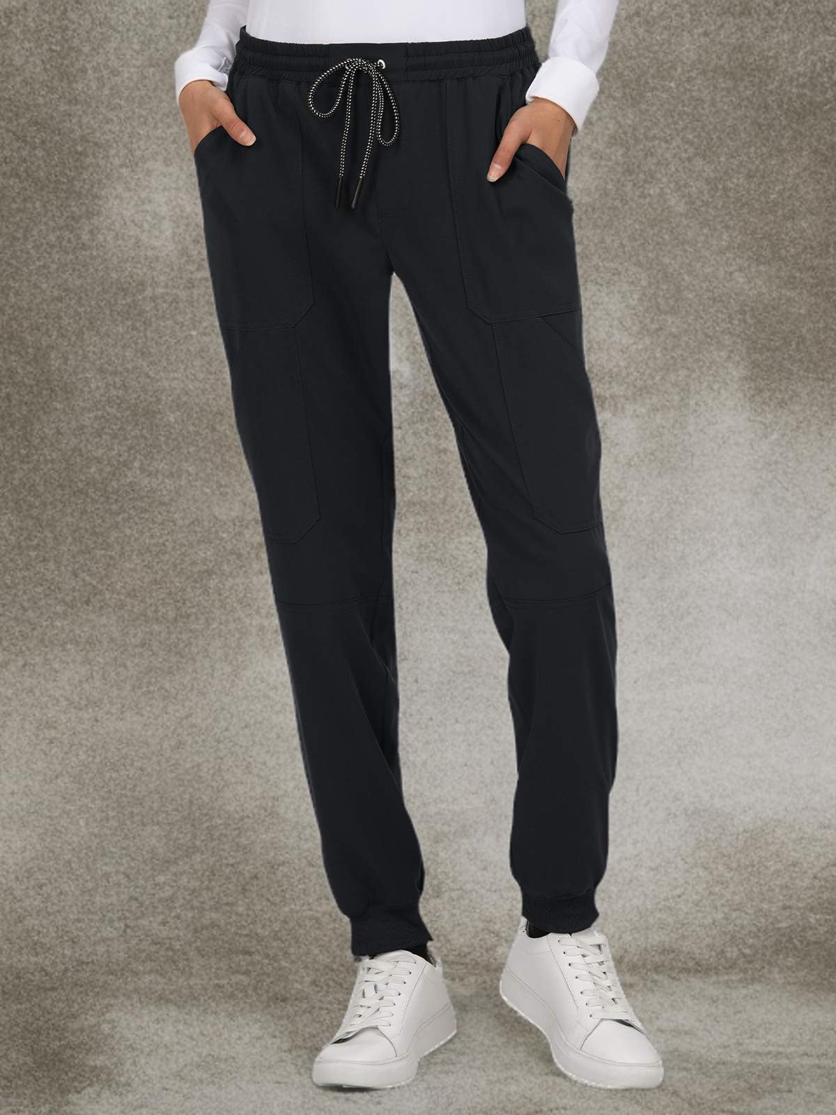 KOI Next Gen Women's 7 Pocket Good Vibe Jogger Scrub Pants with 4-Way Stretch and Elastic Waistband - Image 4