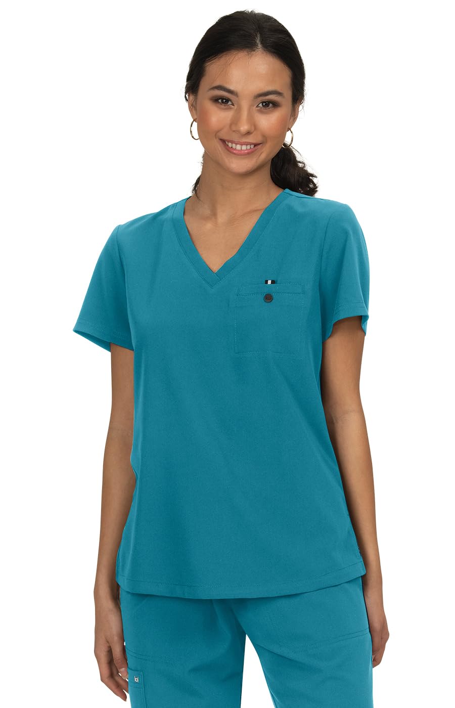 KOI Next Gen Women's Ready to Work Tuck-in Scrub Top, 4-Way Stretch, Wrinkle-Resistant - Image 3